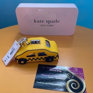 NWT Kate Spade 3D Taxi Cab Keychain Bag Charm